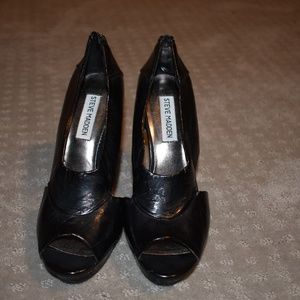 Steve Madden Open Toe Navy Heels